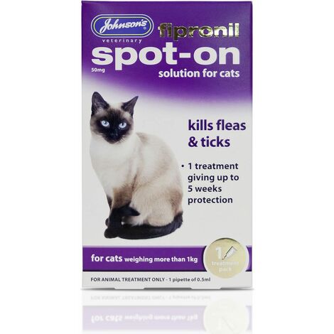 Johnson'S Veterinary Fipronil Spot-On For Cats - 1 Pipette - D150