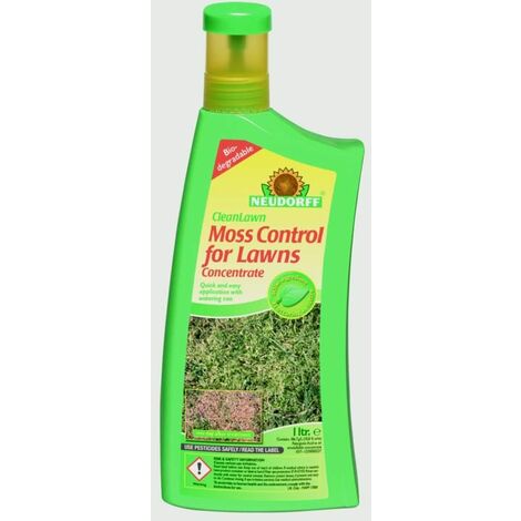 Neudorff CleanLawn Organic Moss Control For Lawns 1L Concentrate - 613642