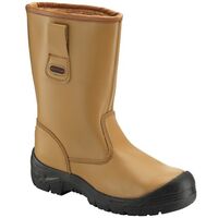 WORKTOUGH Rigger Boots with Scuff Cap - Tan - UK 7 - 118SCM07