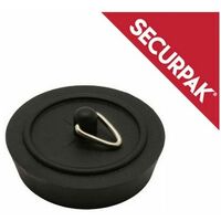 Securpak Bath Plug Pack 2 45mm Black - SP10217