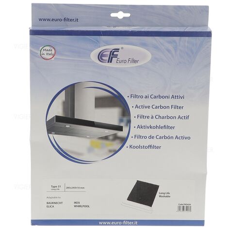 Filtre à charbon LongLife TYPE 31 FIL950 CFW031 480122101517 FKS439 Eurofilter