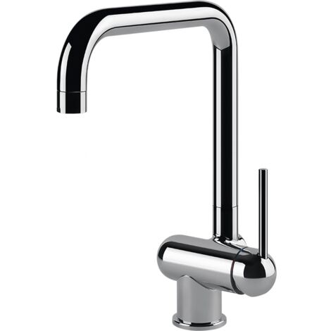 Franke – Mitigeur de cuisine chromé 360° orientable – Bec rabattable pour fenêtre – Hauteur 305 mm – Raccord flexible inox – 59357