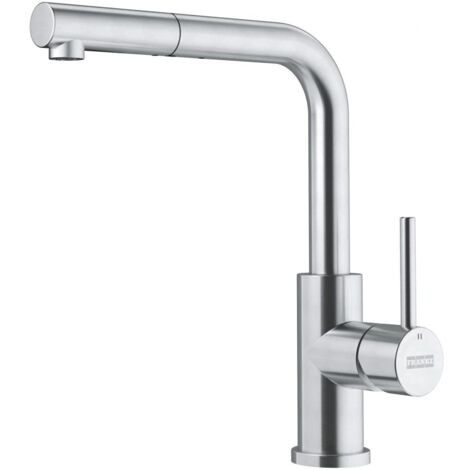 Franke – Mitigeur cuisine Smart Glenda inox 304 avec douchette extractible – Hauteur 300mm – Rotation 180° – Installation monotrou