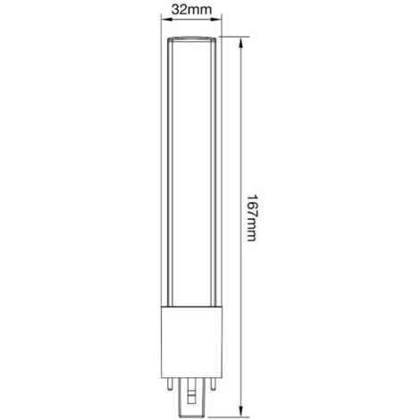 Lampe neon 2 pin 4.3W G23 hotte Roblin Faber G23-12EC003 Universel