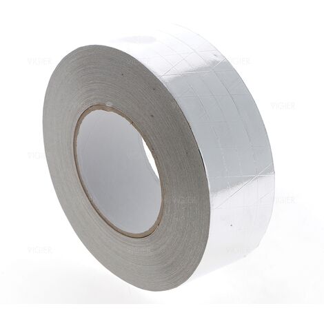 Rouleau de 50m ruban adhesif aluminium pour gaines hotte RUBAN50M Universel (1/3)