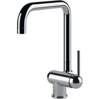 Franke – Mitigeur de cuisine rabattable 59357 – Chromé – Bec en U pivotant 360° – Installation standard 35mm – Cartouche céramique 35mm