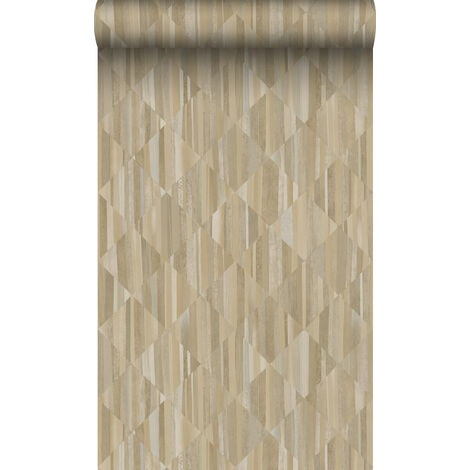 papier peint imitation bois en 3D beige - Origin Wallcoverings (1/5)