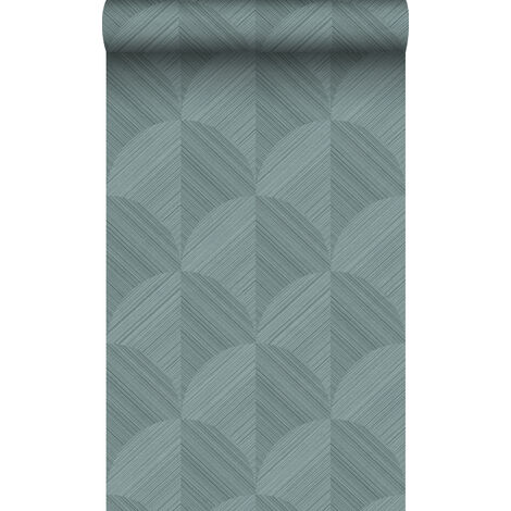 papier peint effet 3D bleu gris - Origin Wallcoverings (1/5)
