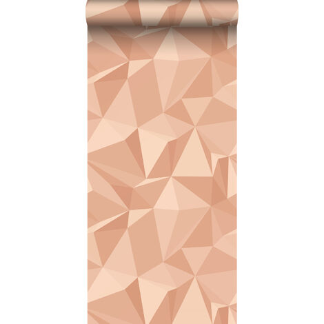 papier peint graphique 3D rose terracotta - Sanders & Sanders (1/5)