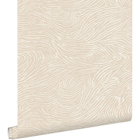 papier peint 3D motif nuages beige clair - ESTAhome (1/5)