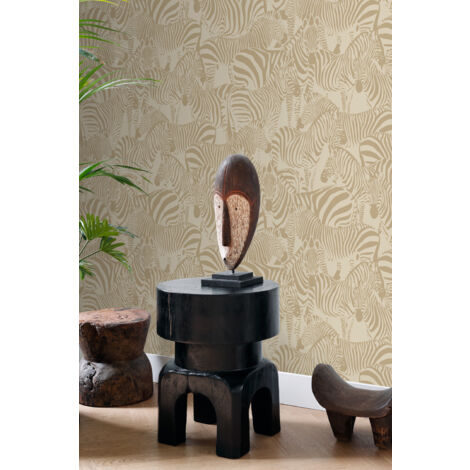 papier peint zèbres beige  - Origin Wallcoverings