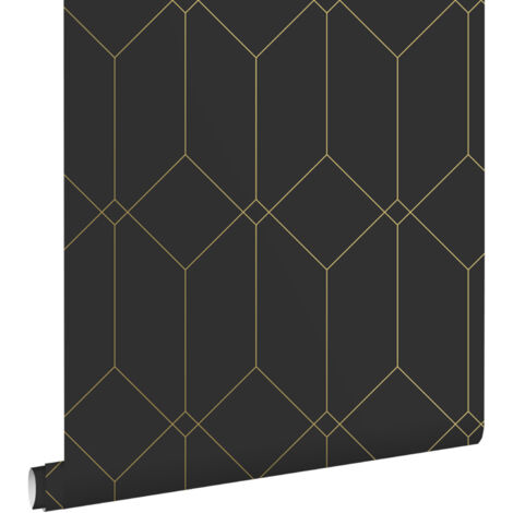 papier peint art déco noir et or - ESTAhome (1/5)