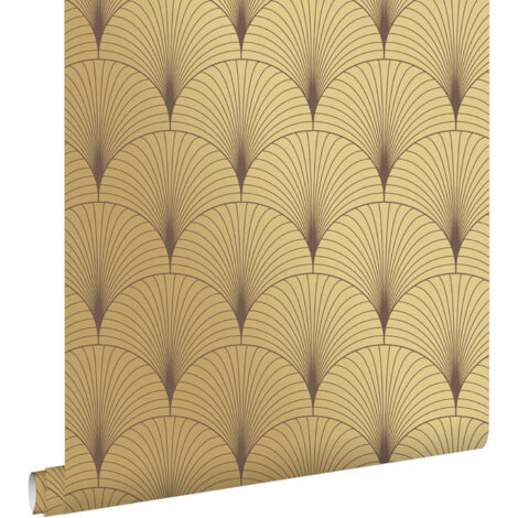 papier peint art déco or  - ESTAhome