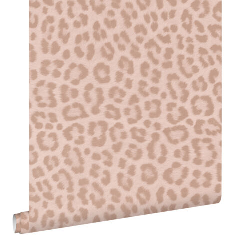 papier peint peau de léopard rose poudre clair - ESTAhome (1/5)