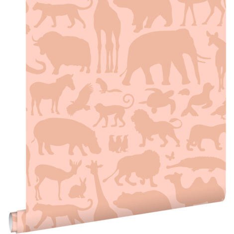 papier peint animaux rose terracotta - ESTAhome (1/5)