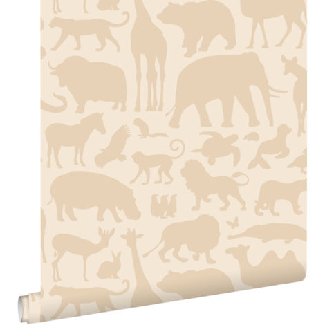 papier peint animaux beige - ESTAhome (1/5)