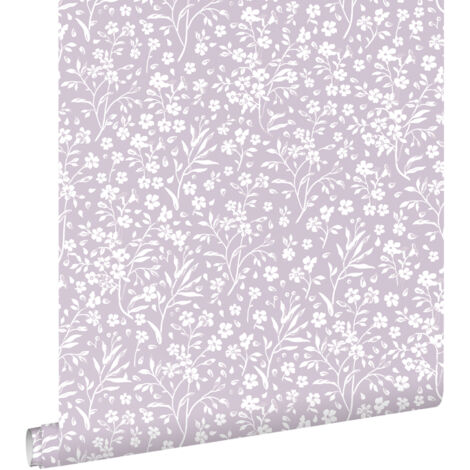 papier peint fleurs lilas violet - ESTAhome (1/5)