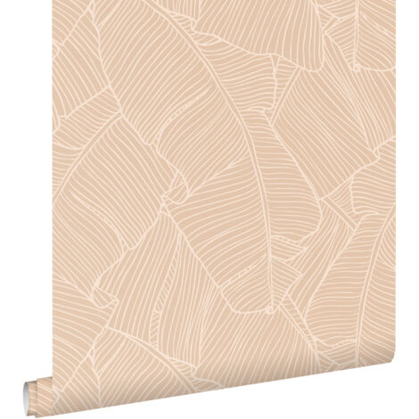 papier peint feuilles sable beige - ESTAhome (1/5)