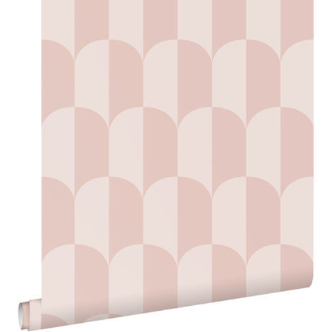 papier peint art déco rose clair et rose clair - ESTAhome (1/5)