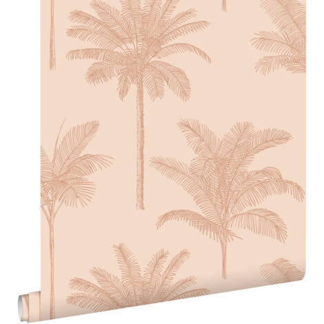 papier peint palmiers rose terracotta  - ESTAhome (1/5)