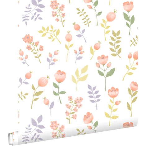 papier peint fleurs pastel  - ESTAhome (1/5)