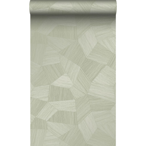 papier peint graphique 3D vert grisé clair  - Origin Wallcoverings (1/5)