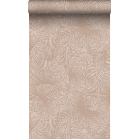 papier peint effet 3D feuilles vieux rose  - Origin Wallcoverings (1/5)