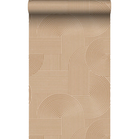 papier peint graphique 3D terracotta claire  - Origin Wallcoverings (1/5)