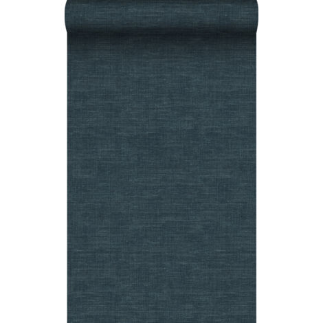 papier peint lin bleu foncé  - Origin Wallcoverings (1/5)