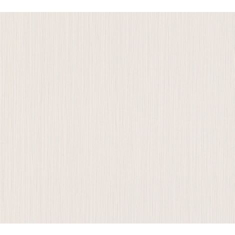 Papier peint beige rayures fines Tapisserie beige crème intissée chambre adulte Papier peint lavable idéal couloir et bureau
