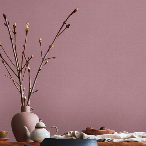 papier peint uni rouge et lilas violet - Livingwalls