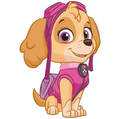 Sticker mural PAW Patrol rose et beige – 8 unités – 100% écologique – Facile à appliquer sur murs lisses