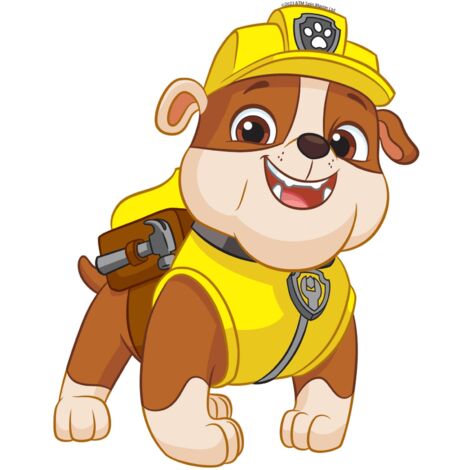 Sticker mural PAW Patrol jaune et beige – 8 unités – Papier peint intissé écologique – Facile à appliquer sur murs lisses