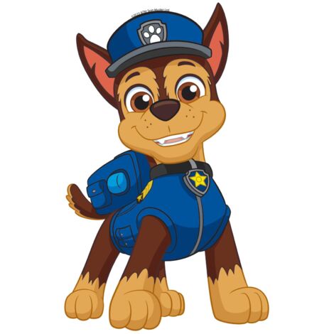 Sticker mural PAW Patrol bleu et beige – 8 unités – Papier peint intissé écologique – Facile à appliquer sur murs lisses