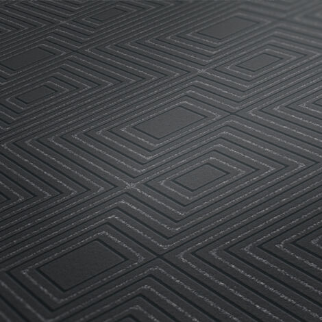papier peint effet 3D noir  - A.S. Création