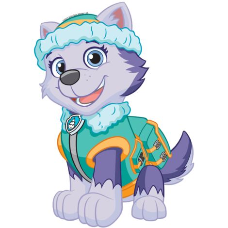 Sticker mural PAW Patrol – La Pat' Patrouille lilas violet et vert menthe – Papier peint intissé écologique – 8 unités faciles à appliquer