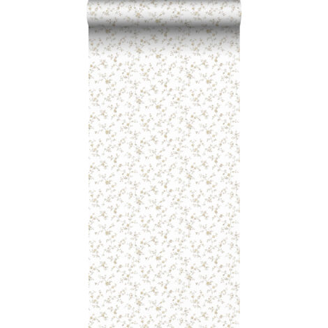 papier peint fleurs jaune ocre et blanc - Sanders & Sanders (1/5)