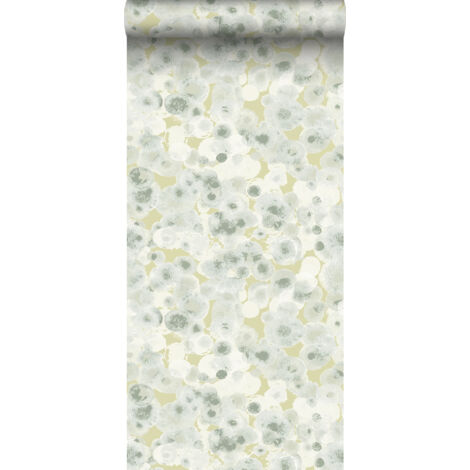 papier peint bulles d'aquarelle vert grisé et vert clair - Sanders & Sanders (1/5)
