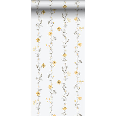 papier peint fleurs jaune et blanc - Sanders & Sanders (1/5)