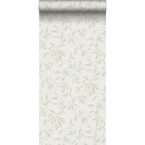papier peint feuilles vert grisé  - Sanders & Sanders (1/5)