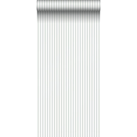 papier peint à rayures vert grisé et blanc - Sanders & Sanders (1/5)