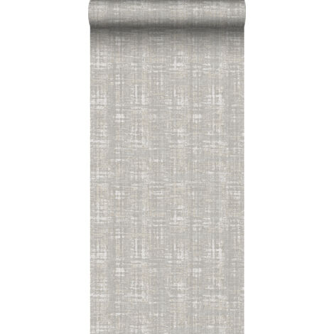papier peint effet lin gris - Sanders & Sanders (1/5)