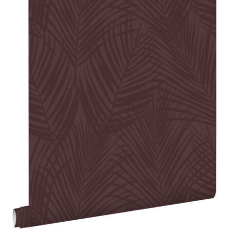 papier peint feuilles de palmier violet aubergine - ESTAhome (1/5)