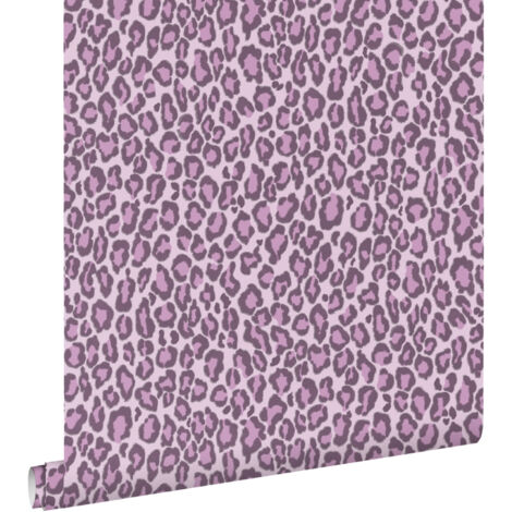 papier peint peau de léopard lilas violet - ESTAhome (1/5)