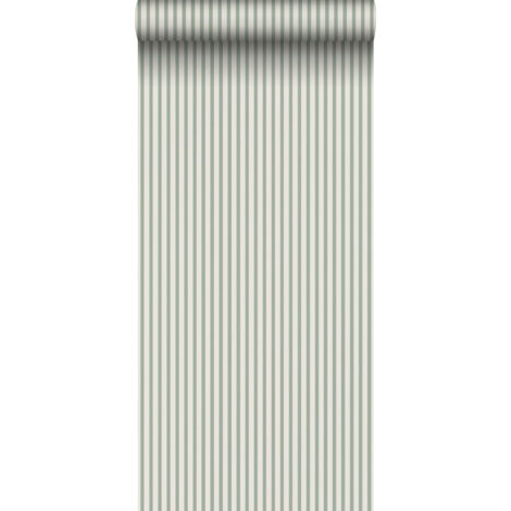 papier peint à rayures vert grisé - Sanders & Sanders (1/4)