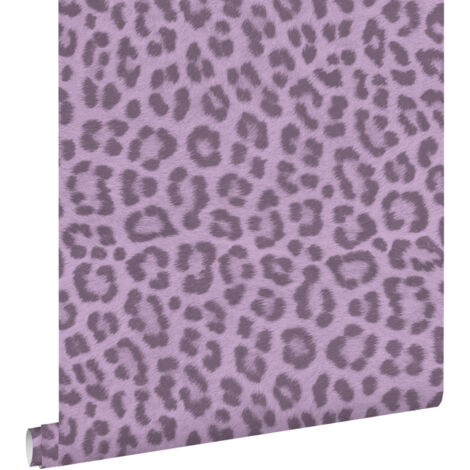 papier peint peau de léopard lilas violet - ESTAhome (1/5)