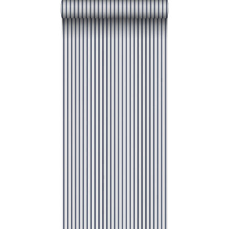 papier peint à rayures bleu foncé et gris  - Sanders & Sanders (1/4)