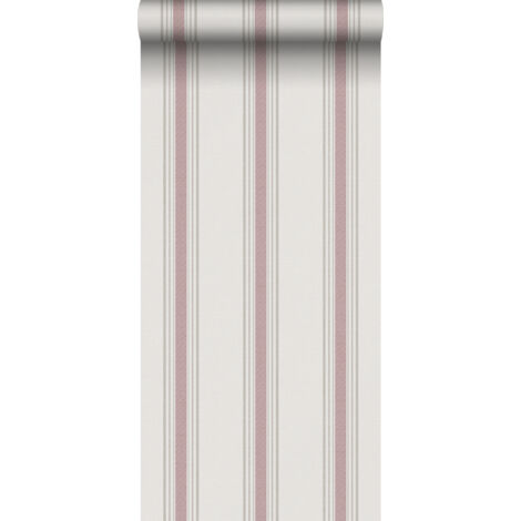 papier peint à rayures rouge et gris - Sanders & Sanders (1/4)