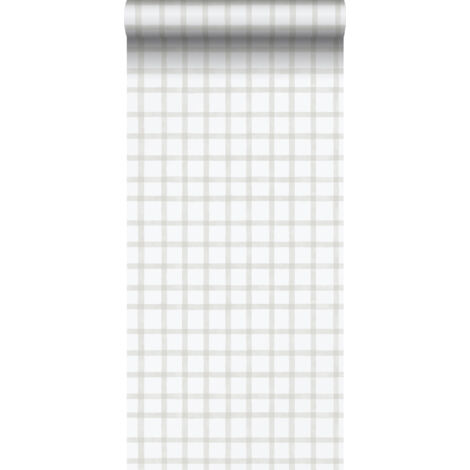 papier peint à carreaux gris et blanc  - Sanders & Sanders