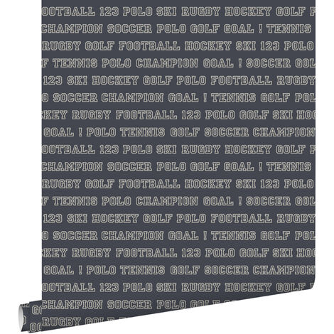 papier peint tous les sports bleu grisâtre - ESTAhome (1/5)